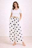 PANT: Diana-Spot print w/elastic waist