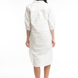 DRESS: Essentials Shirt Dress- White