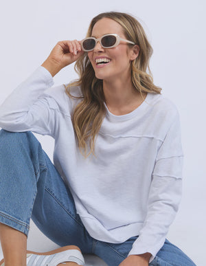 TOP: Jayne Throw On Top-White