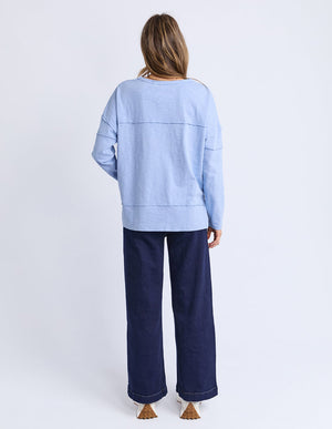 TOP: Jayne Throw On Top-Lt Blue