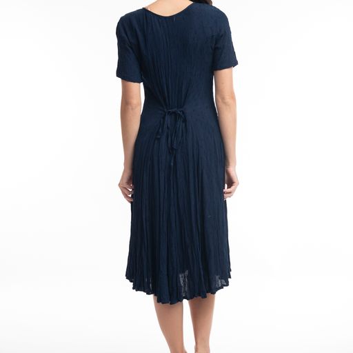 DRESS: Essentials Godet Dress-  Navy