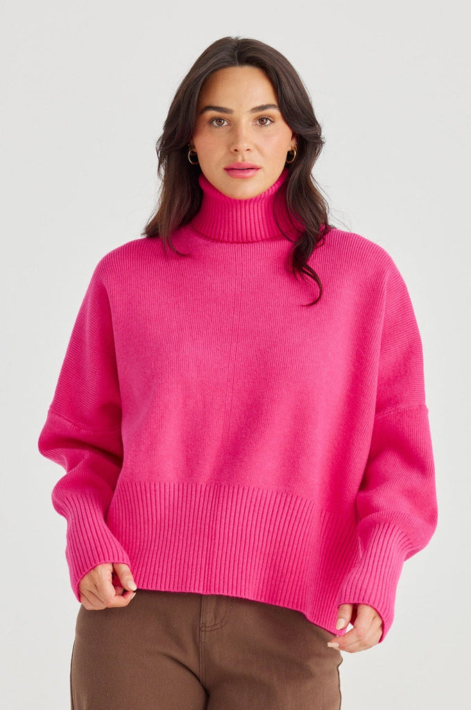 KNIT: Sophie Knit Jumper/ Hot Pink – Journeybright