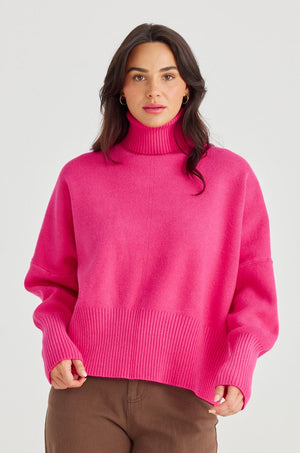 KNIT: Sophie Knit Jumper/ Hot Pink