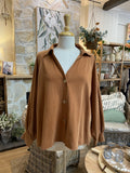 SHIRT: Celine-Plain-L/S-One Size