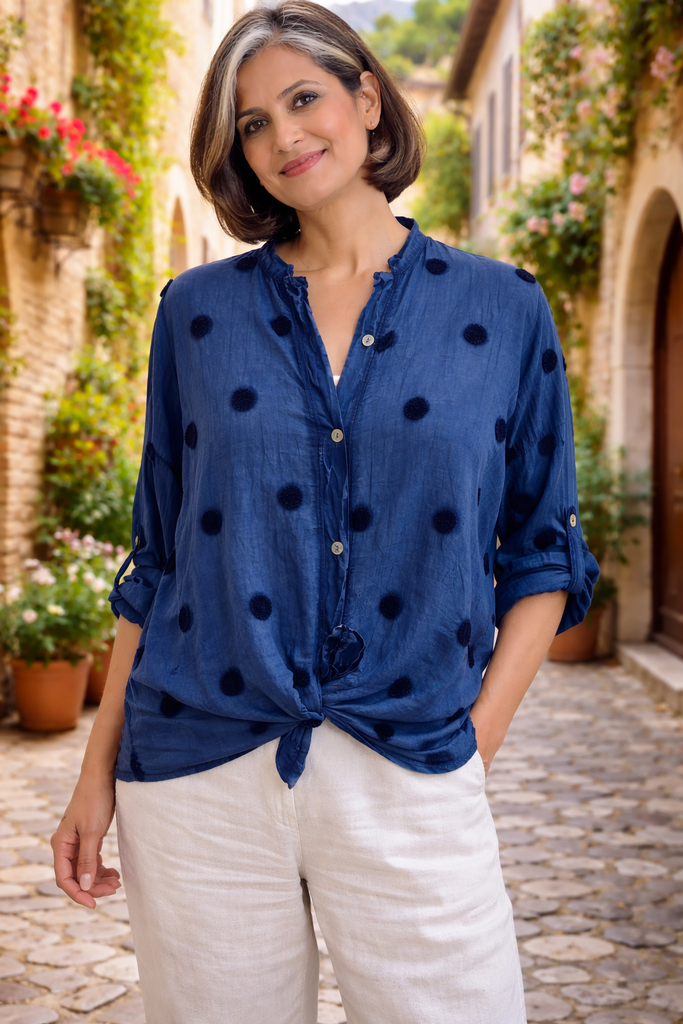 SHIRT: Tiffany-Plain-Embroidery-One Size