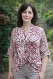 SHIRT: Oriane-Print-Oversized-One Size
