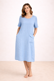 DRESS: Astra-Plain, w/pocket & tuck