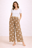 PANT: Diana-Spot print w/elastic waist