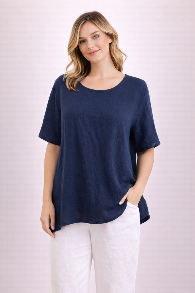 TOP: Selena-Plain w/button back