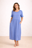DRESS: Astra-Plain, w/pocket & tuck