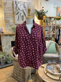 SHIRT: Fleur-Print-Floral-One Size