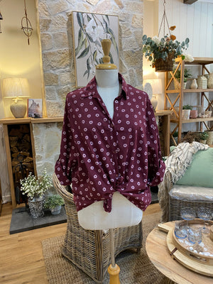 SHIRT: Fleur-Print-Floral-One Size