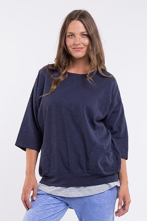 TOP: Fundamental Mazie Sweat- Navy