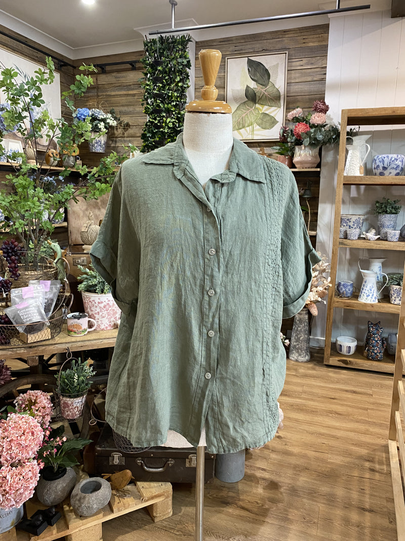 SHIRT: Giorgia-Plain, embroidery
