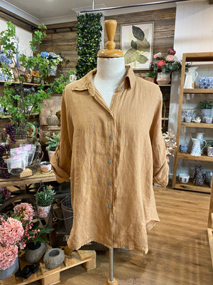 SHIRT: Isobel-Plain-Tab Sleeve