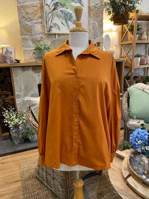 SHIRT: Iris-Plain-Oversized-One Size