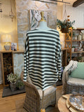 TOP: Lucie-Stripe-V Neck-One Size
