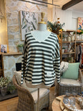 TOP: Lucie-Stripe-V Neck-One Size