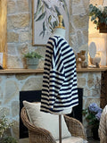 TOP: Lucie-Stripe-V Neck-One Size