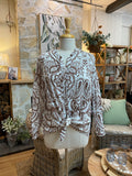 SHIRT: Oriane-Print-Oversized-One Size