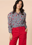 SHIRT: Cherry Stripe Navy/Wht