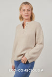 TOP: JUMPER Avenue Button Jumper Buff - S/M