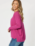 SWEAT: CEST LA VIE SWEAT- FUCHSIA