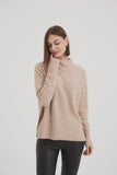 KNIT: FUNNEL NECK EASY KNIT-BEIGE