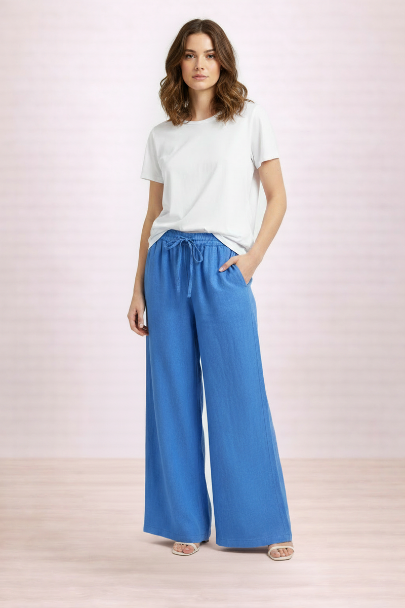 PANT: Novella-Plain, long w/elastic waist