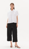 TOP: Inverted Pleat Detail Shirt- White