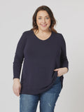 TOP: KEELY Basic Tee Navy