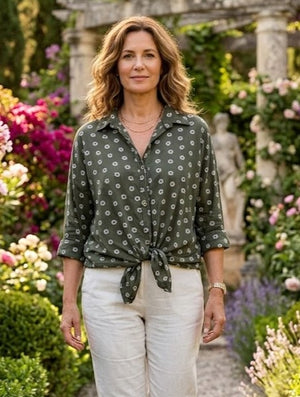 SHIRT: Fleur-Print-Floral-One Size