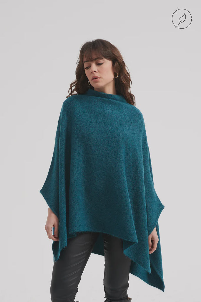 KNIT: Funnel Neck Shawl-One Size
