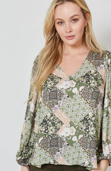TOP: Coppola V Blouse-Evergreen Muse
