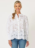 TOP: GS Limani Broderie Shirt -White