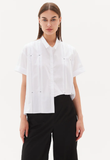 TOP: Inverted Pleat Detail Shirt- White