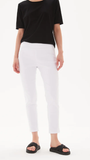 PANT: Straight Crop Pant- High Ankle-White